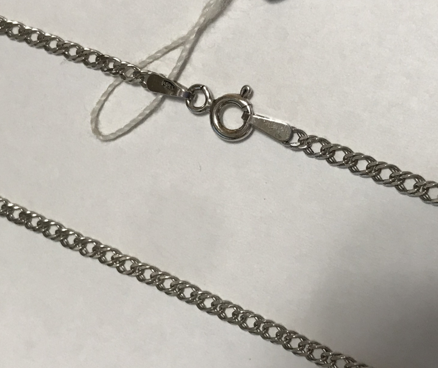 Срібний ланцюг з плетінням Подвійний ромб (32212578) 0