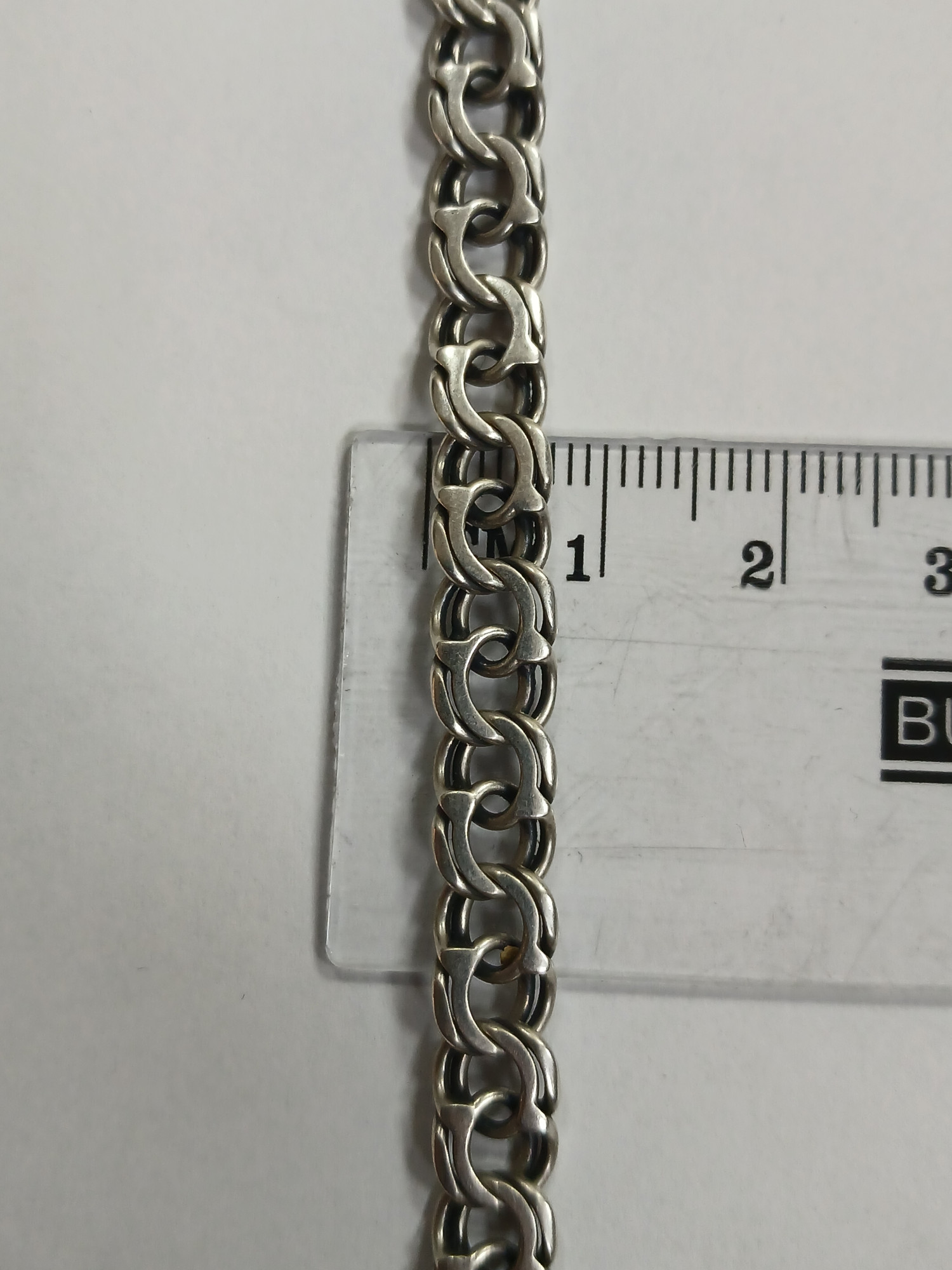 Серебряная цепь с плетением Бисмарк (33907581) 1