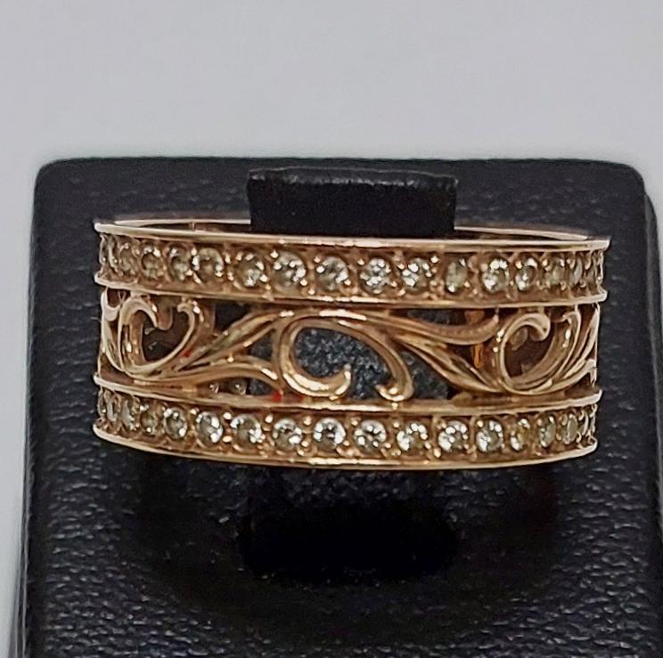 Кольцо из красного золота с цирконием (32956493) 0