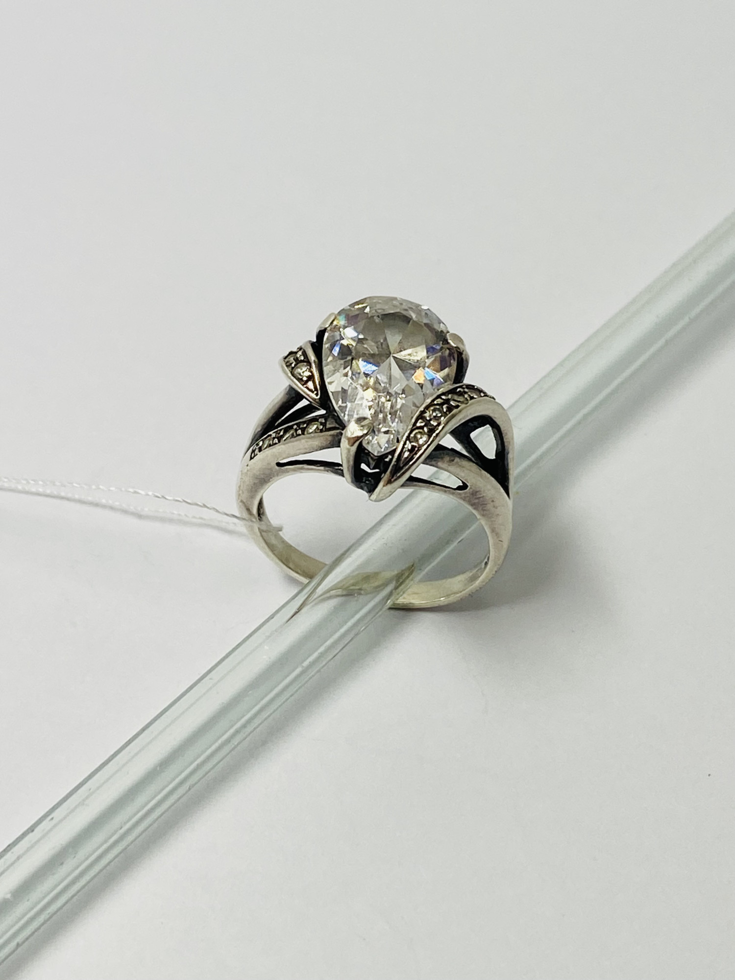 Серебряное кольцо с цирконием (33808755) 2