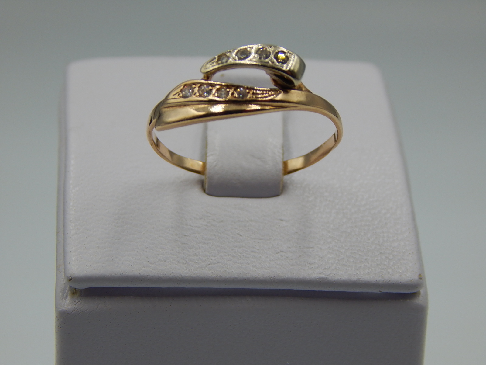 Кольцо из красного золота с цирконием (31559280) 1