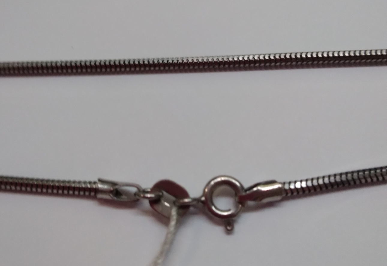 Серебряная цепь с плетением Снейк (30515484) 0