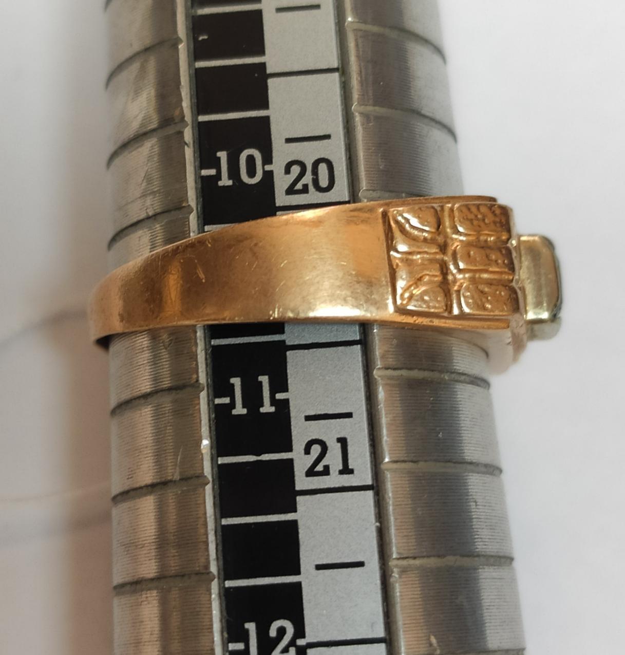 Перстень з червоного та білого золота з цирконієм (33809413) 4