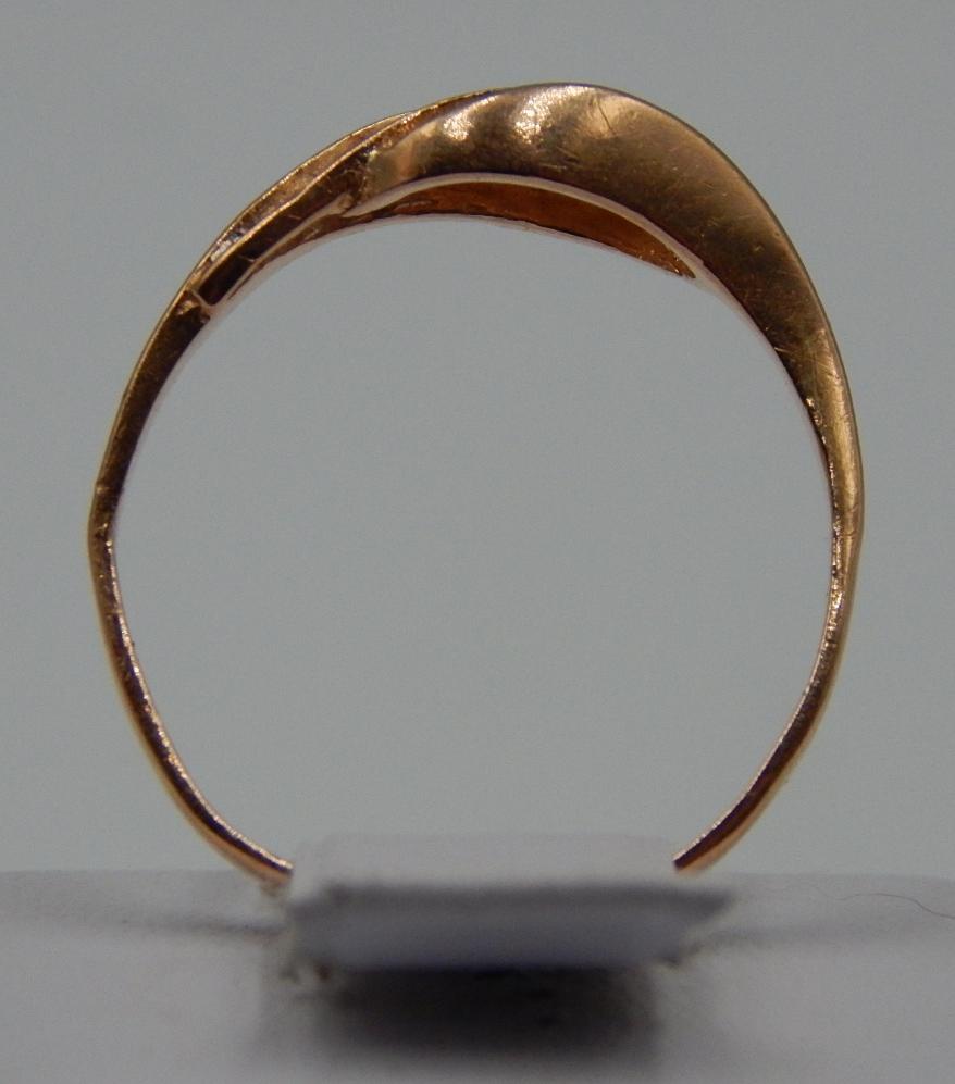 Кольцо из красного золота с цирконием (32395163) 4