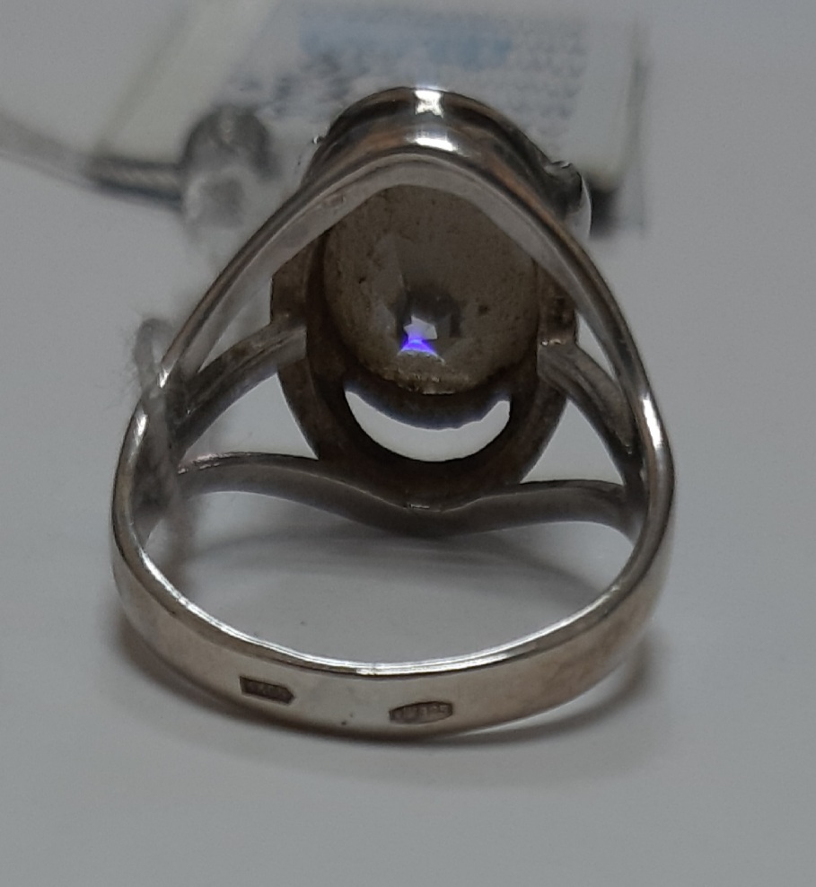 Серебряное кольцо с цирконием (30538677) 11