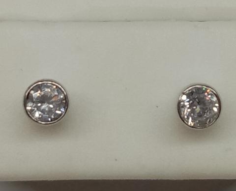 Серебряные серьги с цирконием (30520433) 0