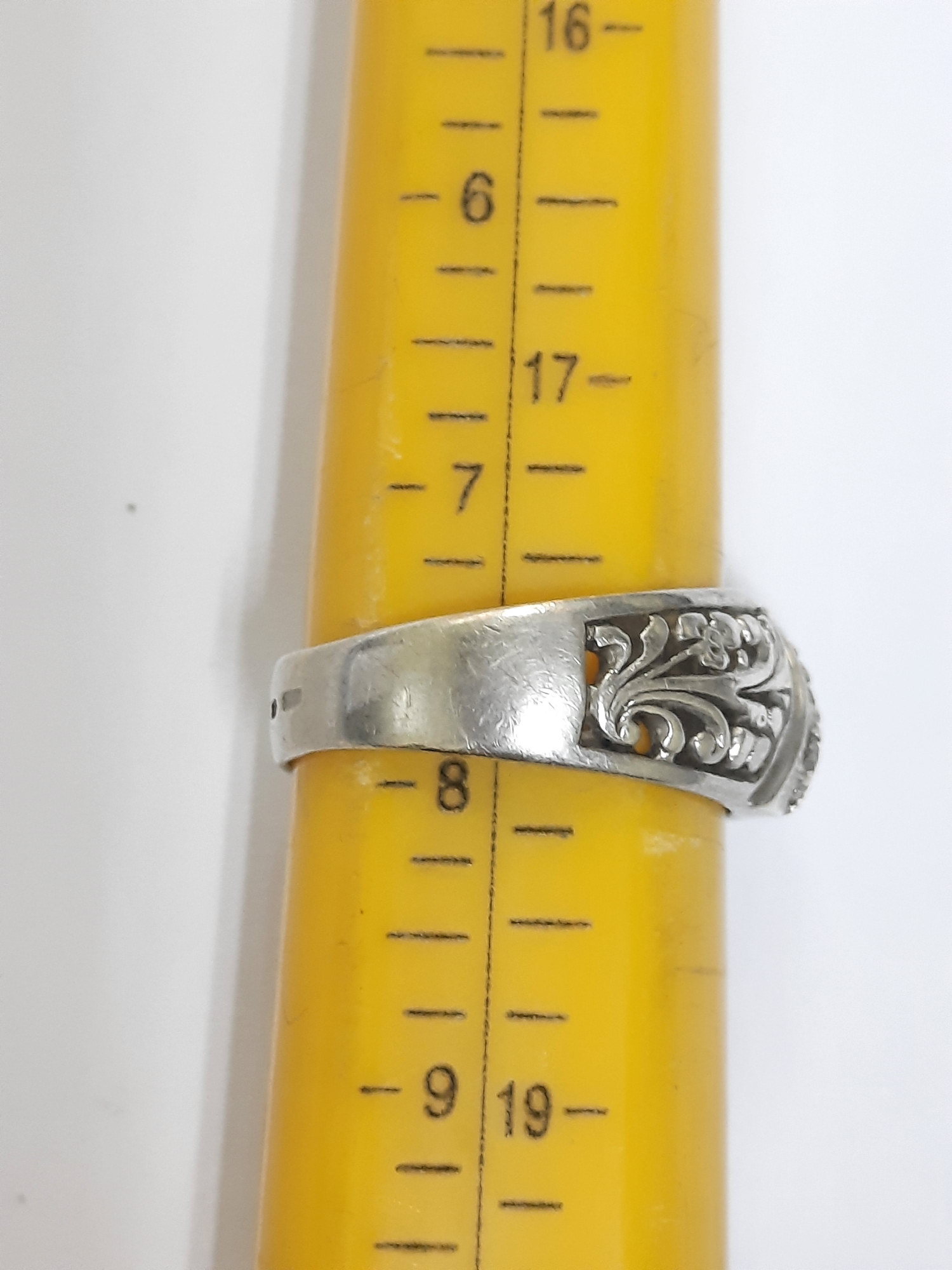 Серебряное кольцо с цирконием (33800425) 2