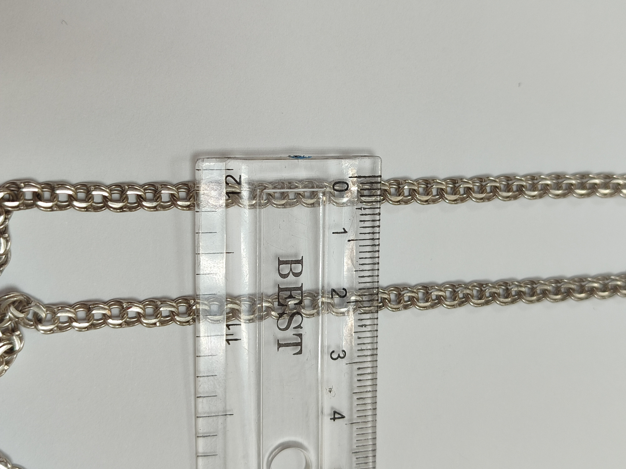 Серебряная цепь с плетением Бисмарк (33533014) 2