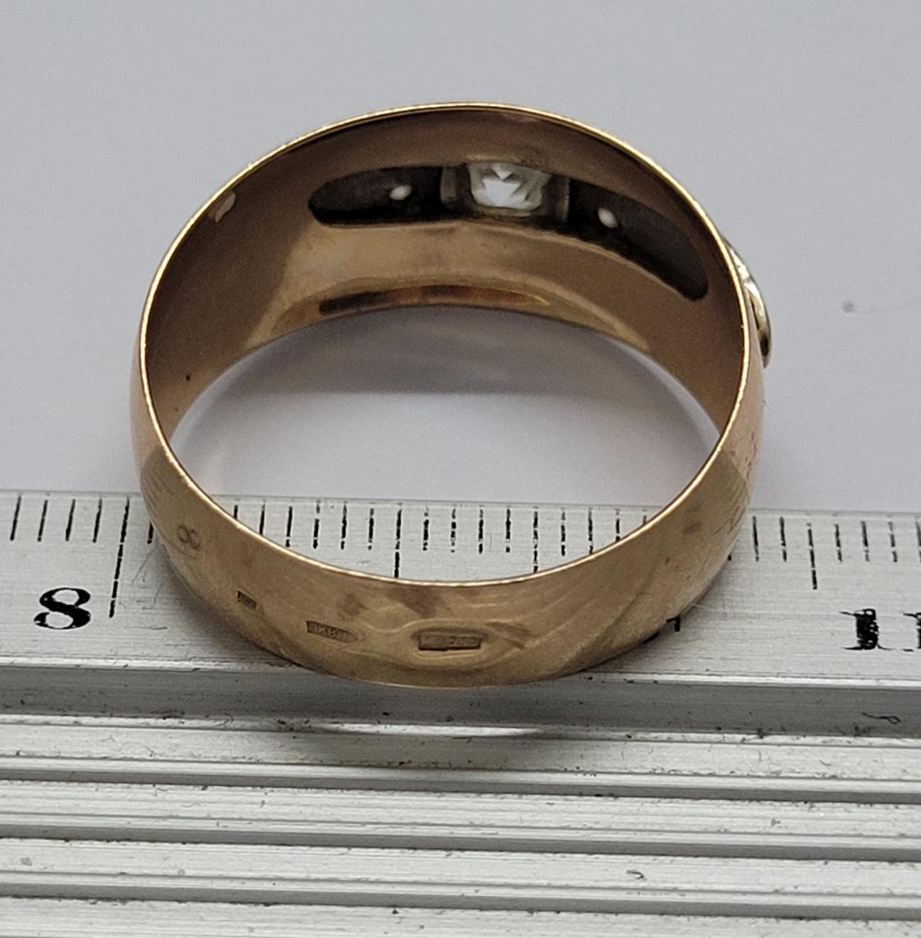 Кольцо из красного и белого золота с цирконием (33733512) 4
