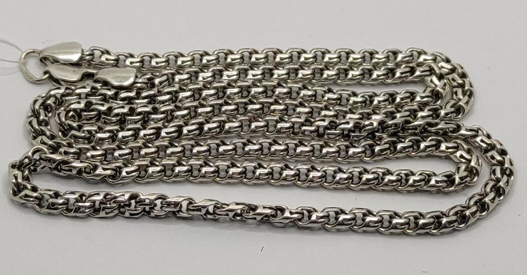 Серебряная цепь с плетением Бисмарк (32636563) 5