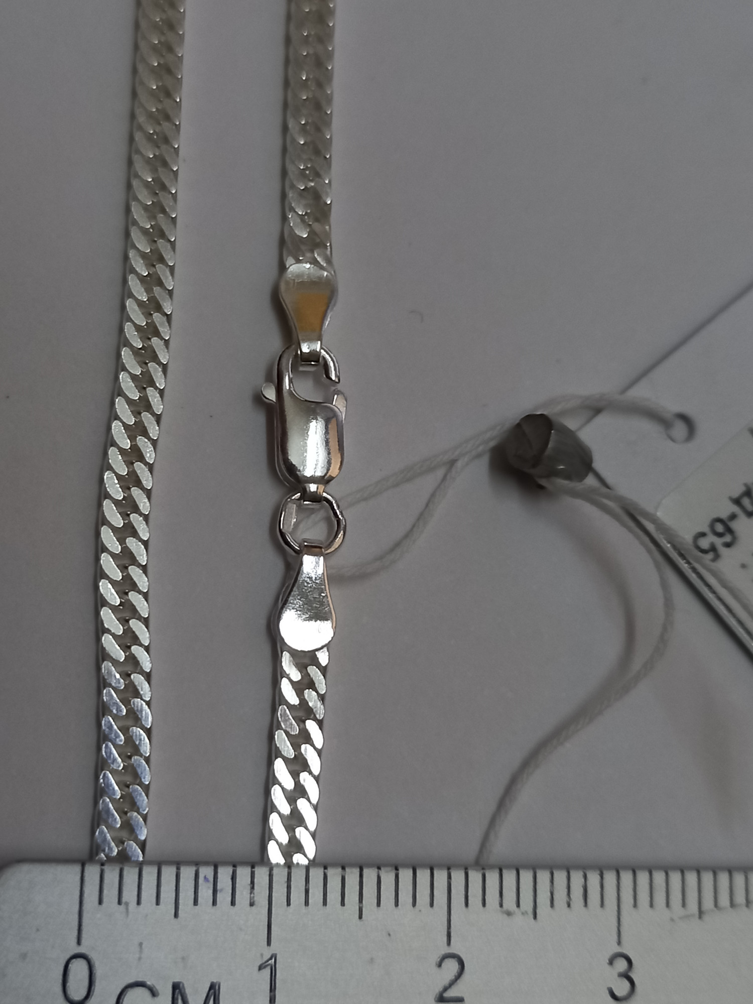 Серебряная цепь с плетением панцирное (29247509) 4