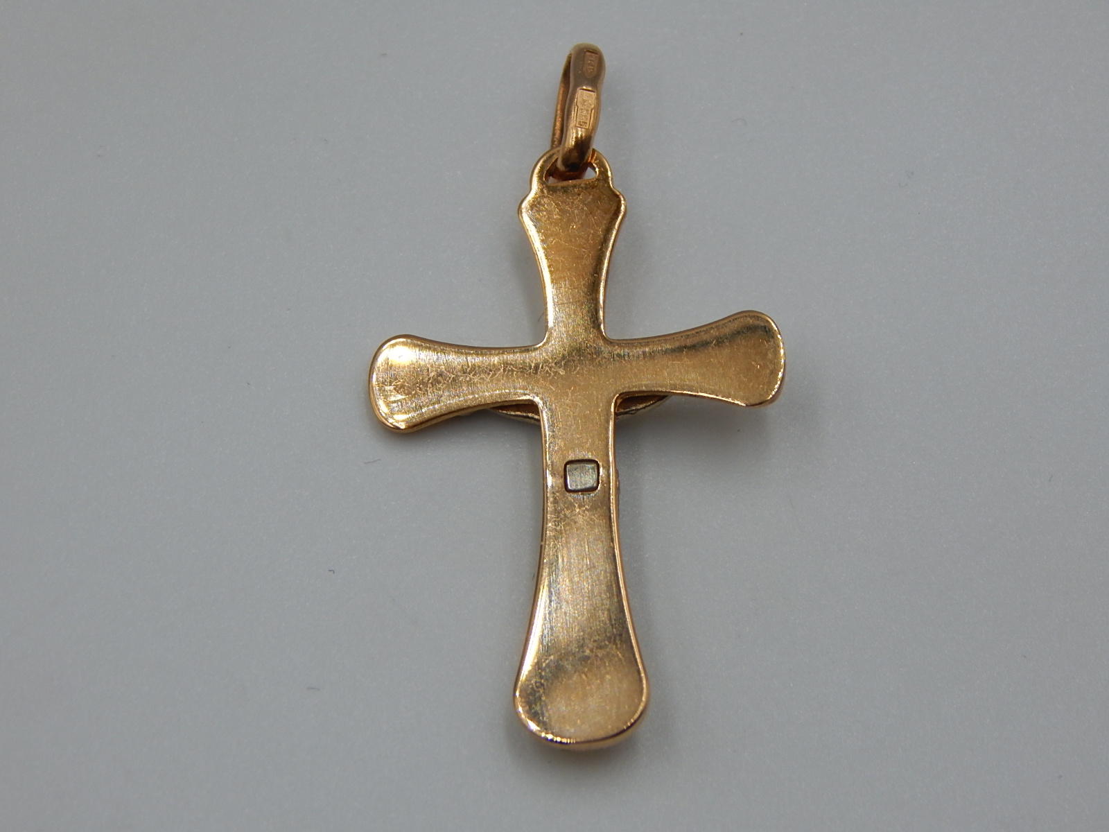 Підвіс-хрест із червоного та білого золота (32848282) 3