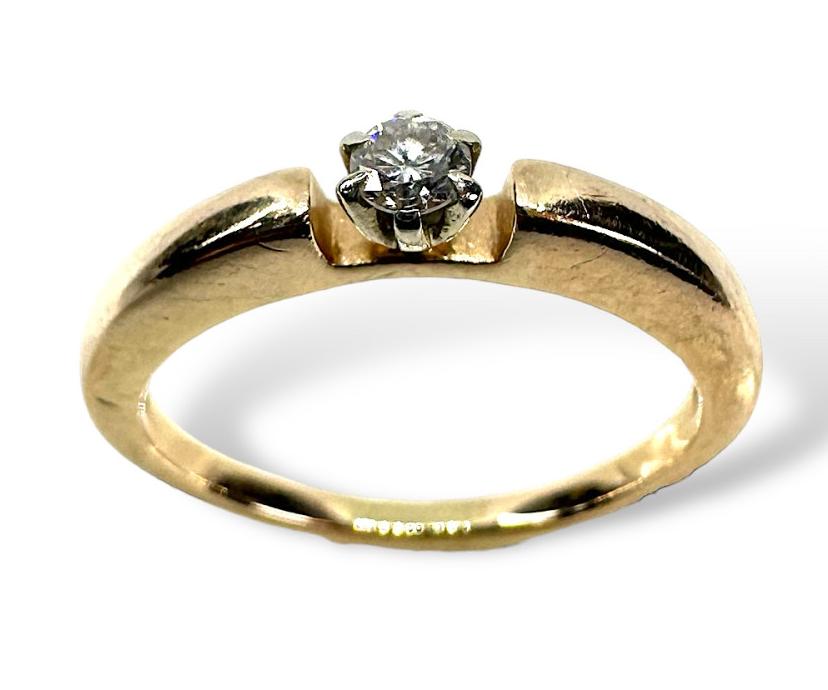 Кольцо из красного и белого золота с бриллиантом (-ми) (33677113)  1