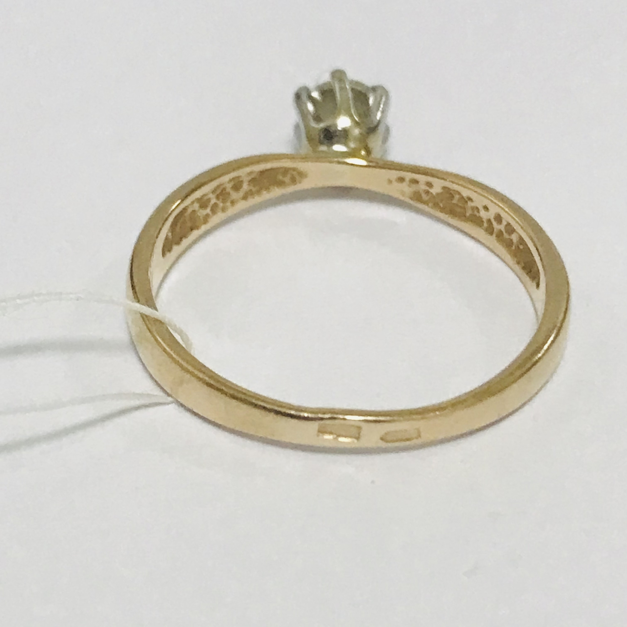 Кольцо из красного и белого золота с цирконием (31265461) 6