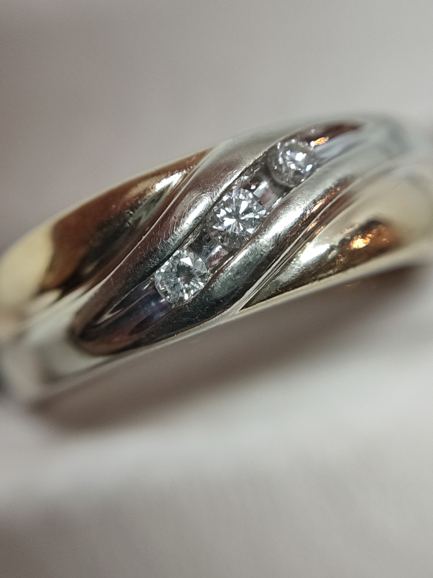 Кольцо из желтого и белого золота с бриллиантом (-ми) (32010512) 7