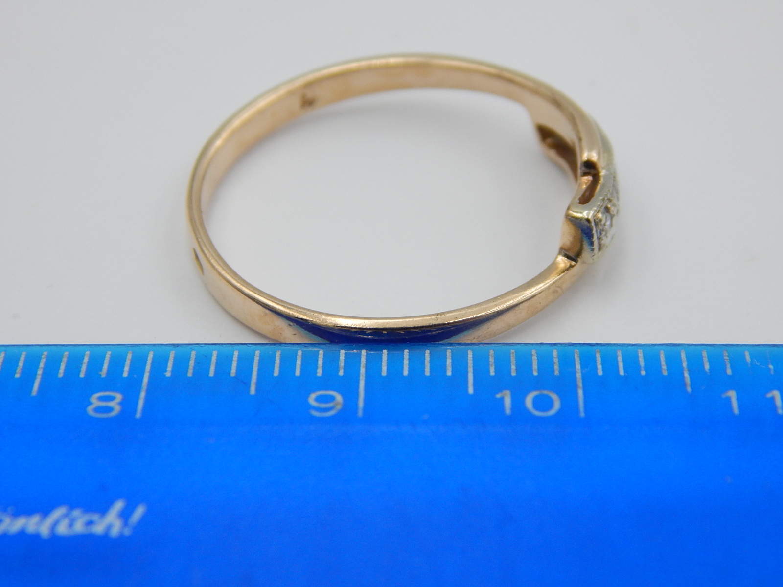 Кольцо из красного и белого золота с бриллиантом (-ми) (24468050) 7