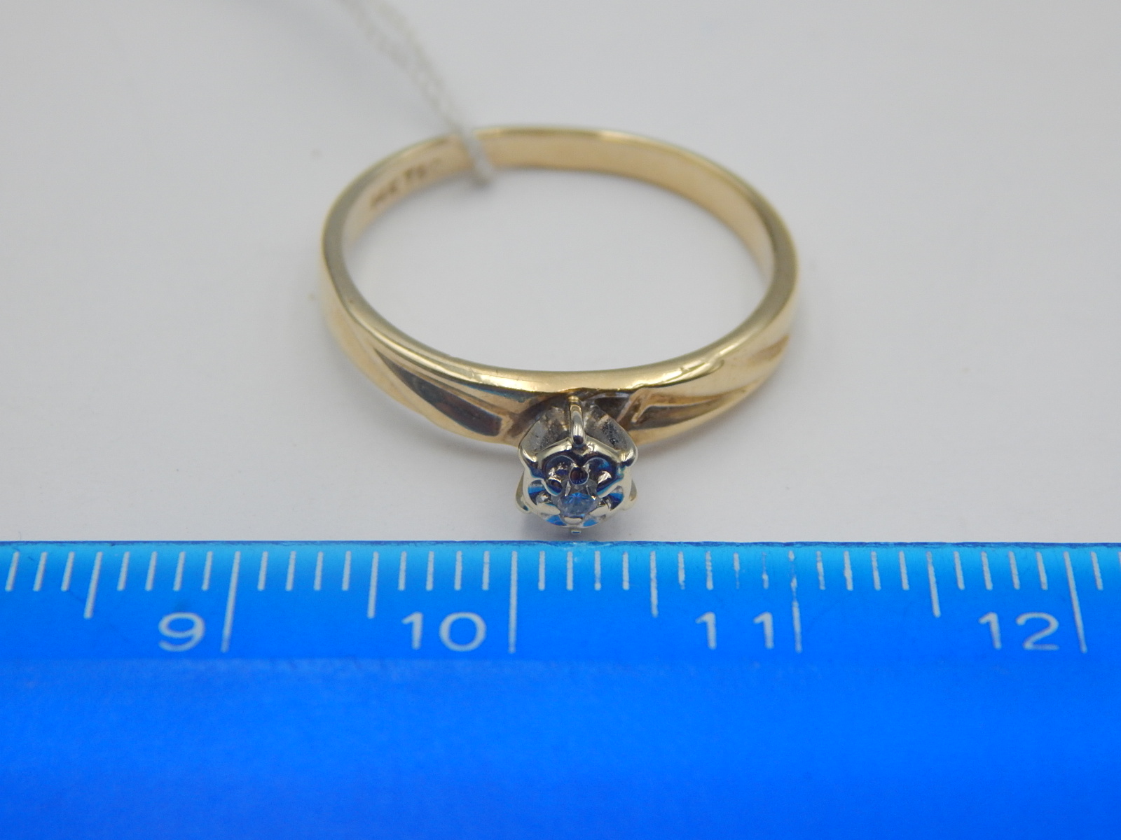 Кольцо из желтого и белого золота с бриллиантом (-ми) (31645737) 4