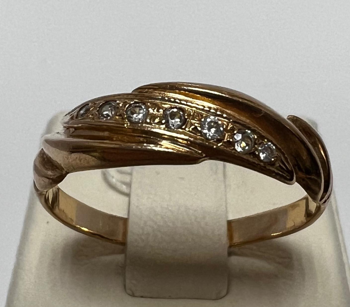 Кольцо из красного золота с цирконием (33761083) 0
