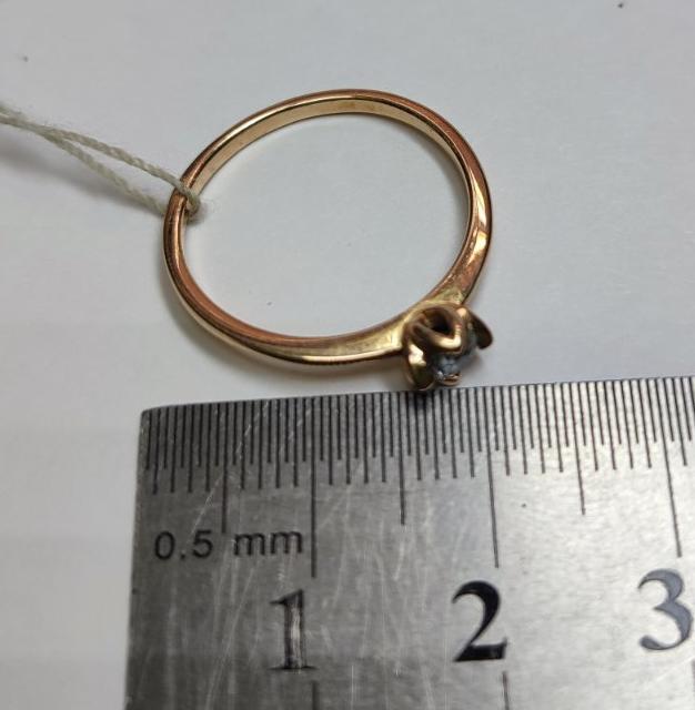 Кольцо из красного золота с цирконием (28336911) 2