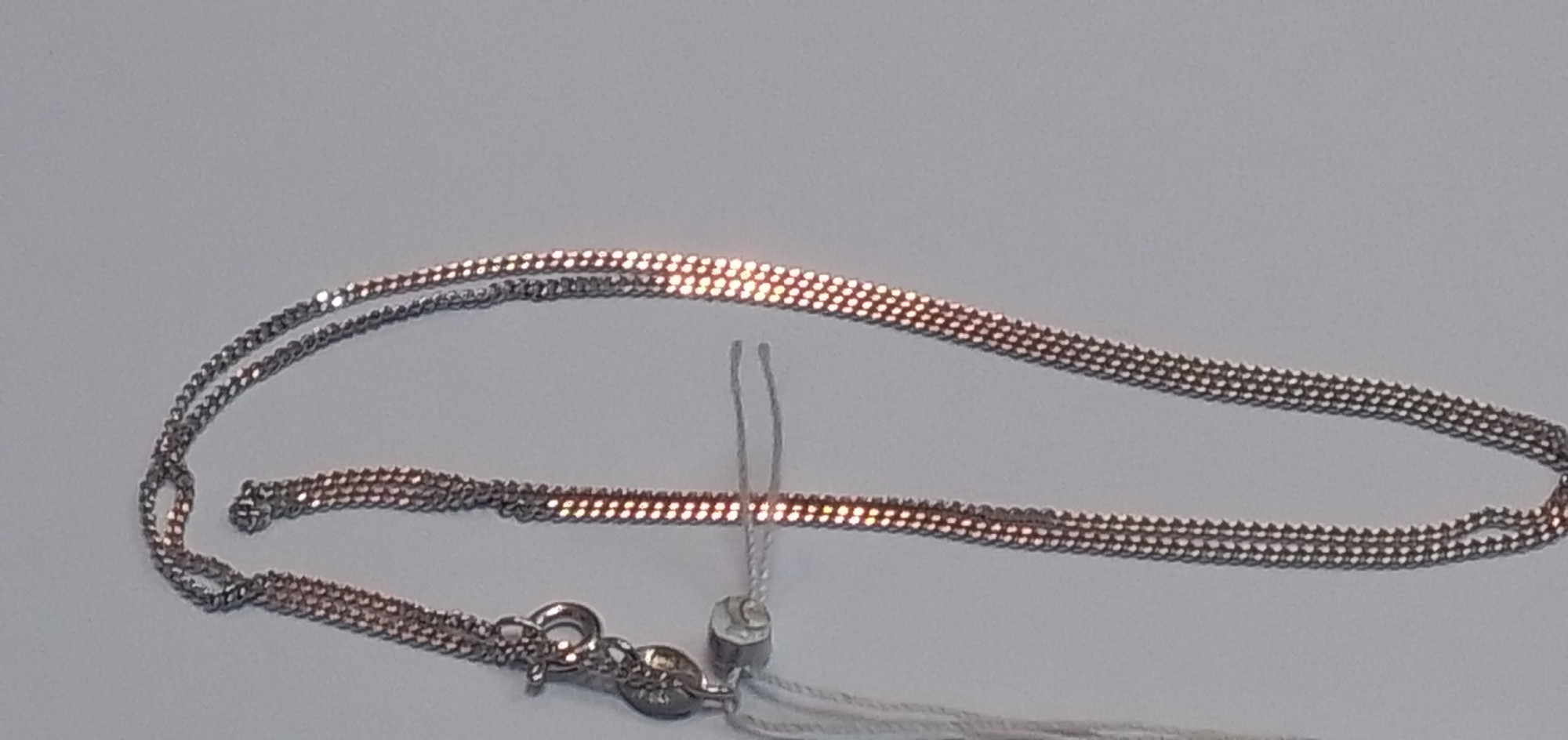 Серебряная цепь с плетением панцирное (30518935) 3