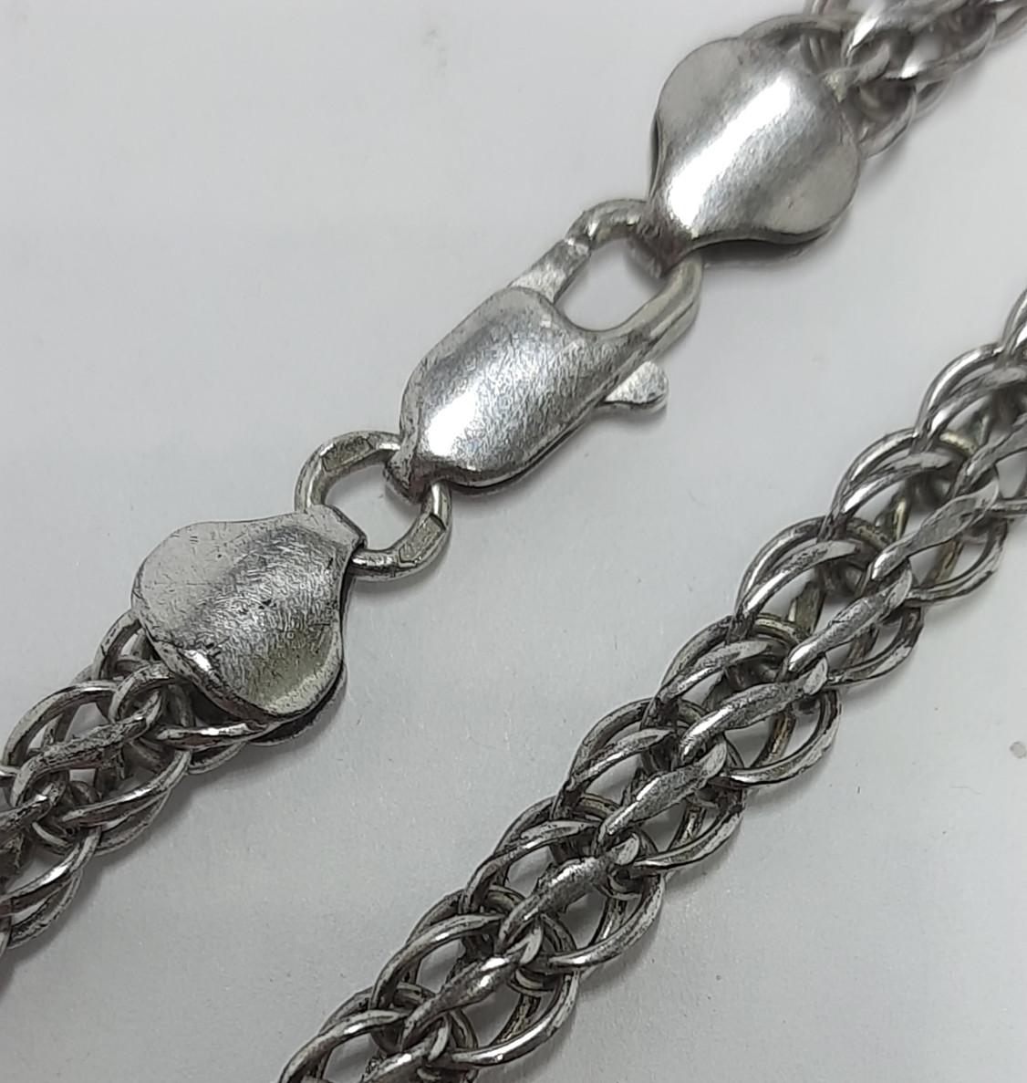 Серебряная цепь с плетением Фараон (33731436) 0
