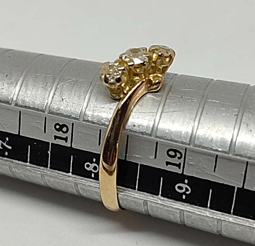 Каблучка з жовтого золота з діамантом (-ми) (30634030) 4