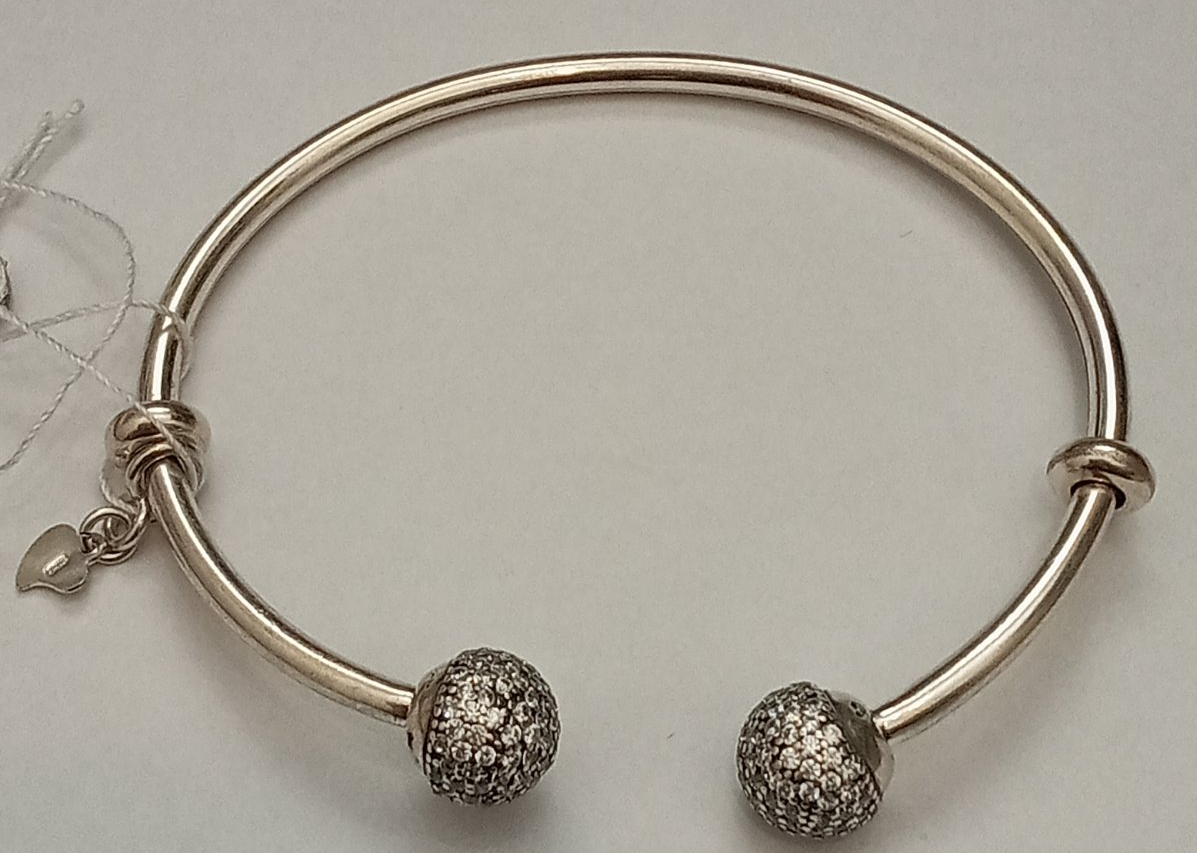Срібний браслет із цирконієм (29313858) 0