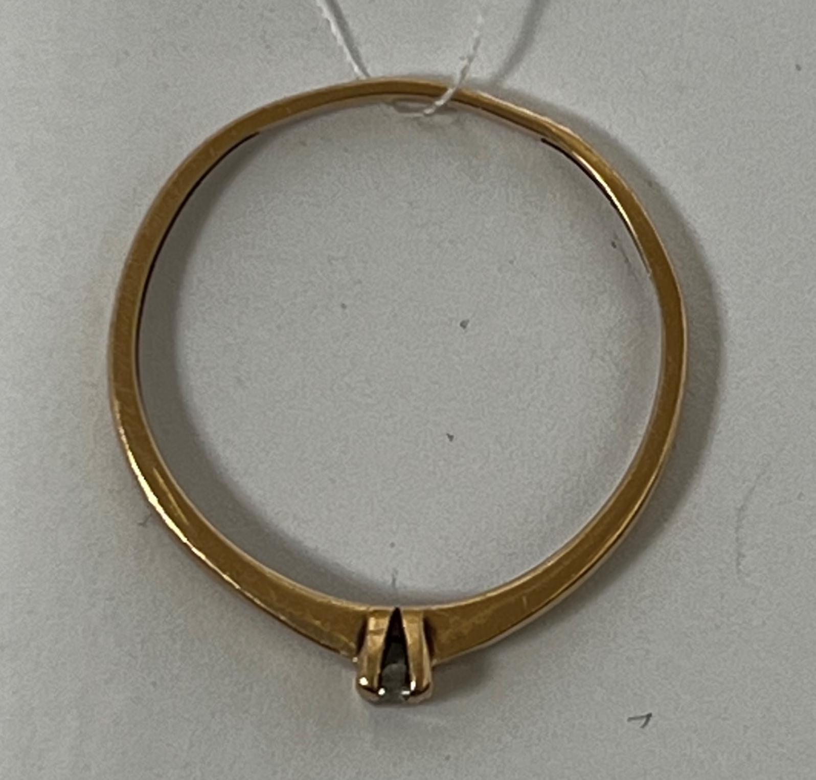 Кольцо из красного золота с цирконием (33670433) 2
