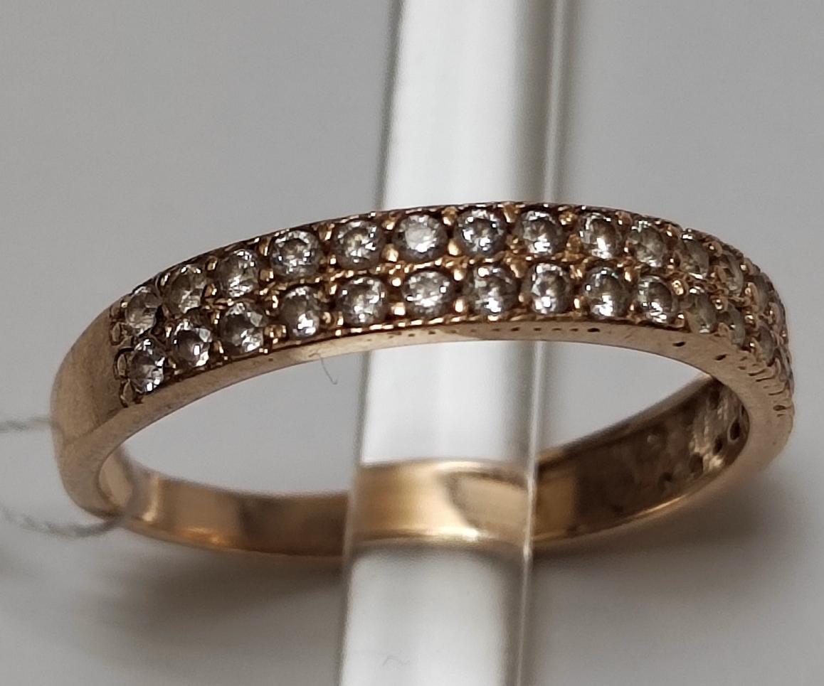 Кольцо из красного золота с цирконием (33652375) 0