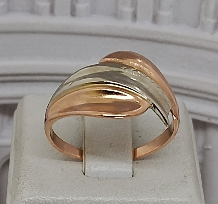 Кольцо из красного и белого золота (33223959) 0