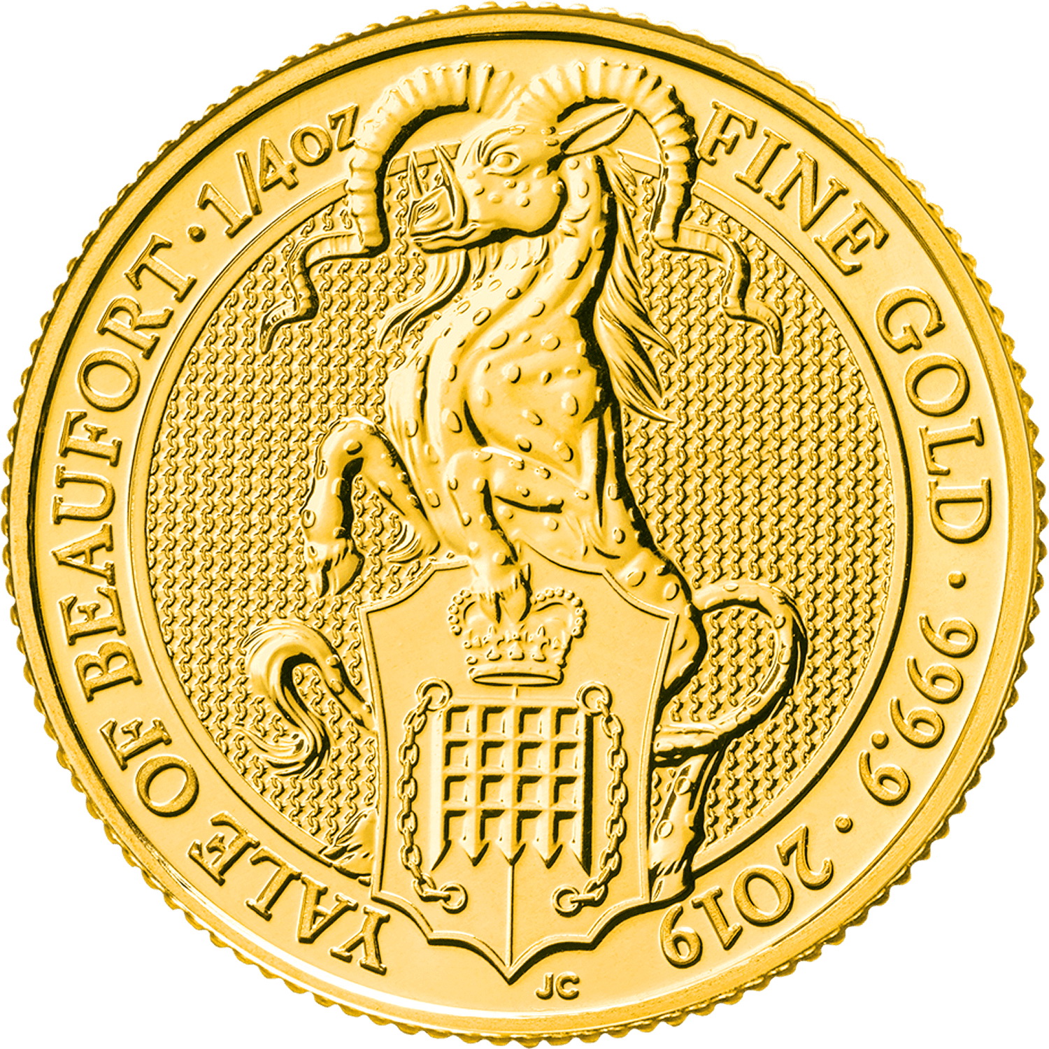 Золотая монета 1/4oz Йельский Бофорт 25 фунтов стерлингов 2019 Великобритания (33193215) 2