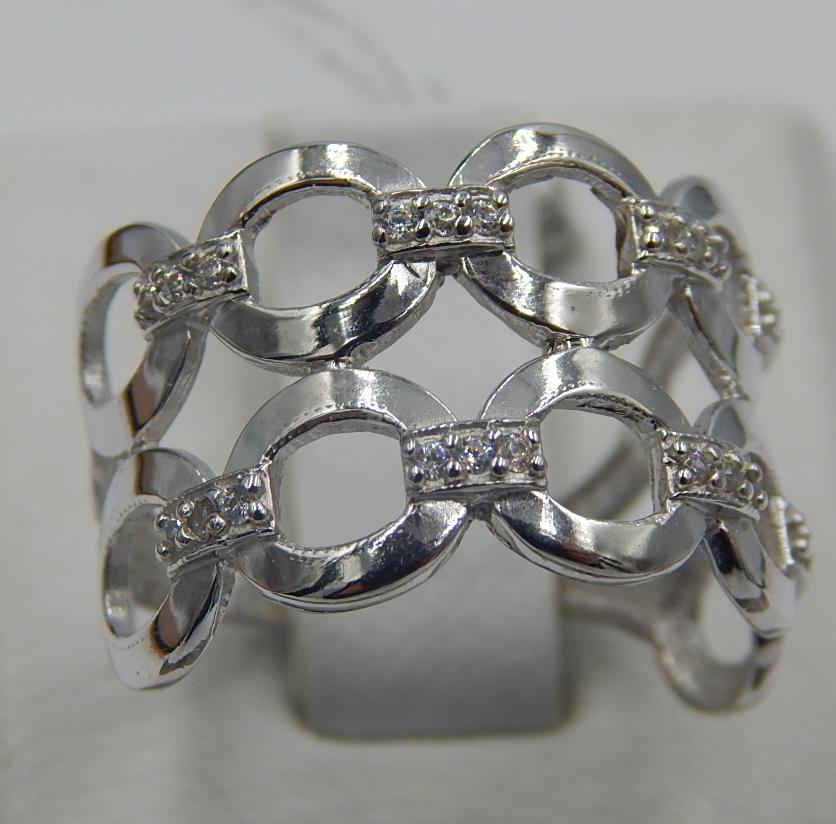 Серебряное кольцо с цирконием (30872272) 0
