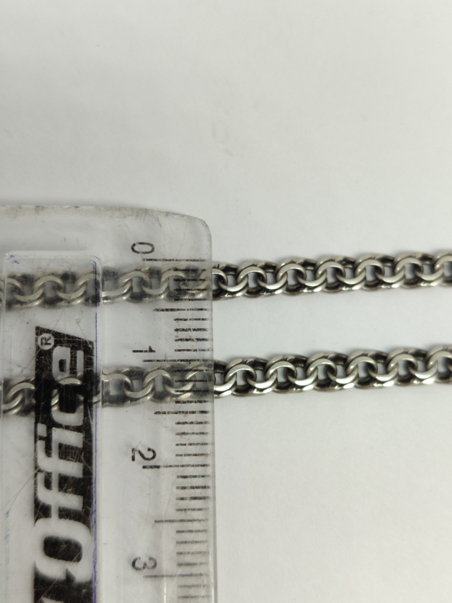 Серебряная цепь с плетением Бисмарк (33676834) 3