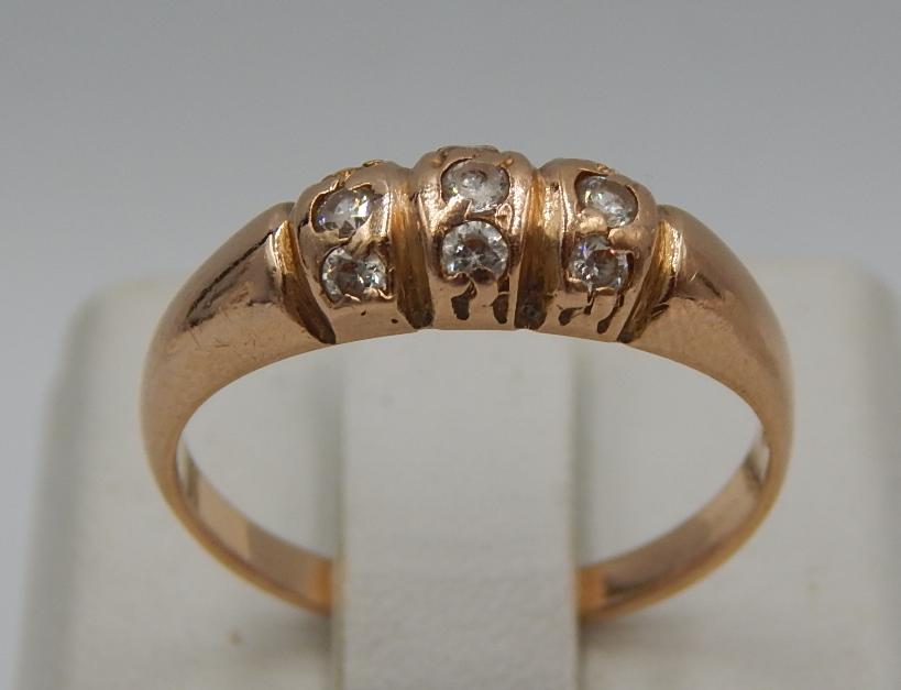 Кольцо из красного золота с цирконием (25340933) 0