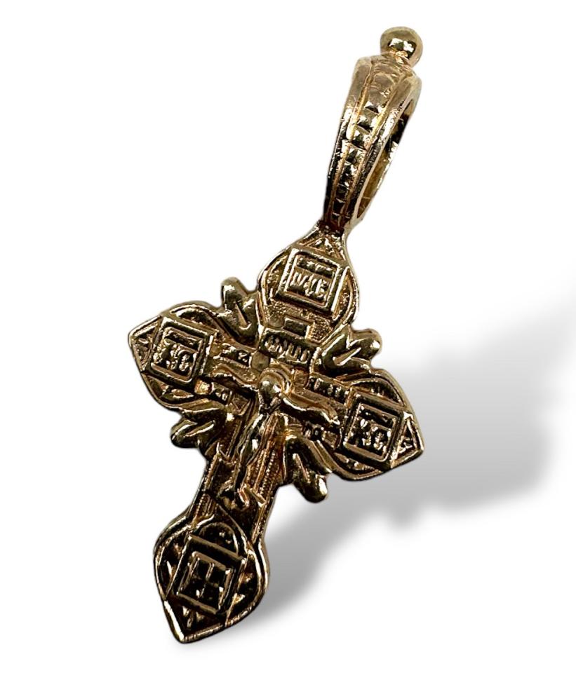 Підвіс-хрест з червоного золота (33681582) 0