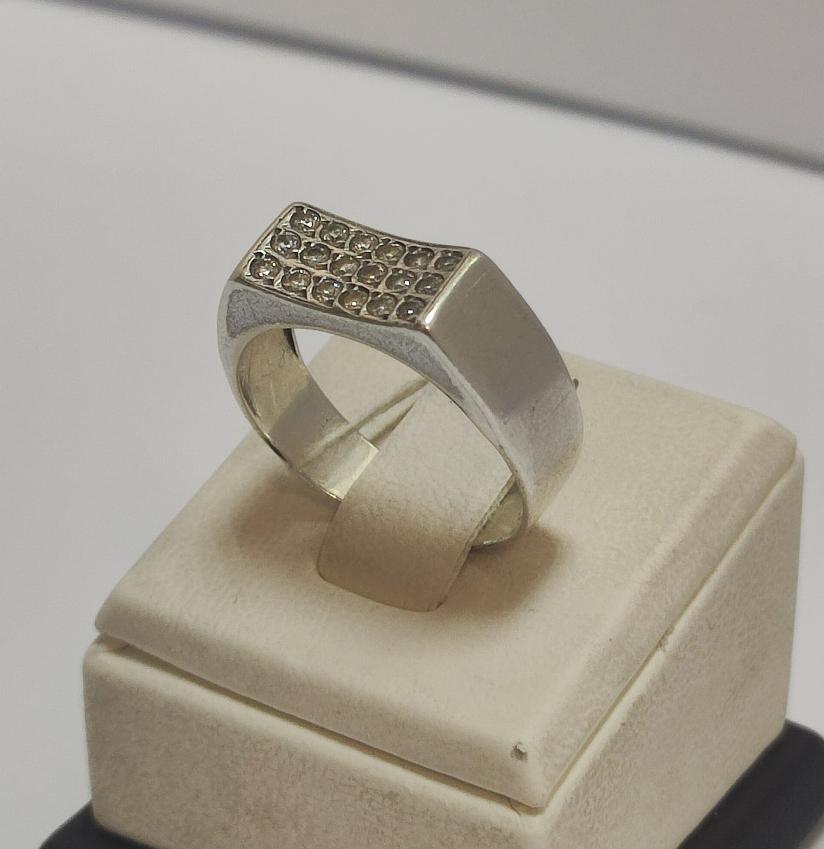 Серебряный перстень с цирконием (33646119) 1
