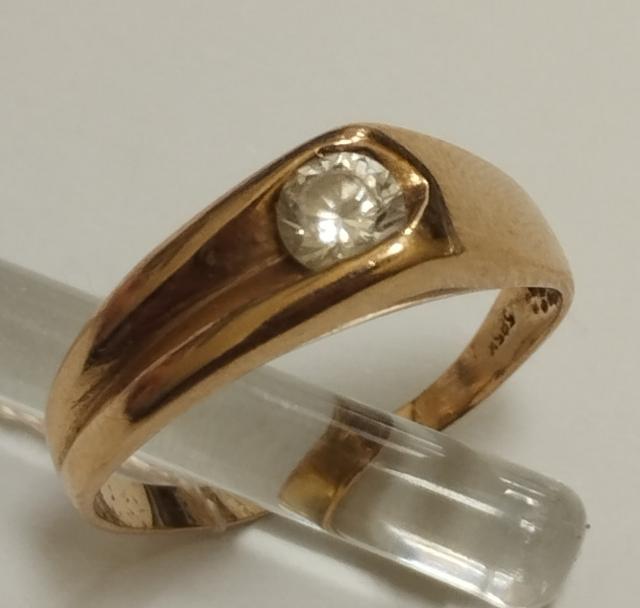 Кольцо из красного золота с цирконием (33753486)  1