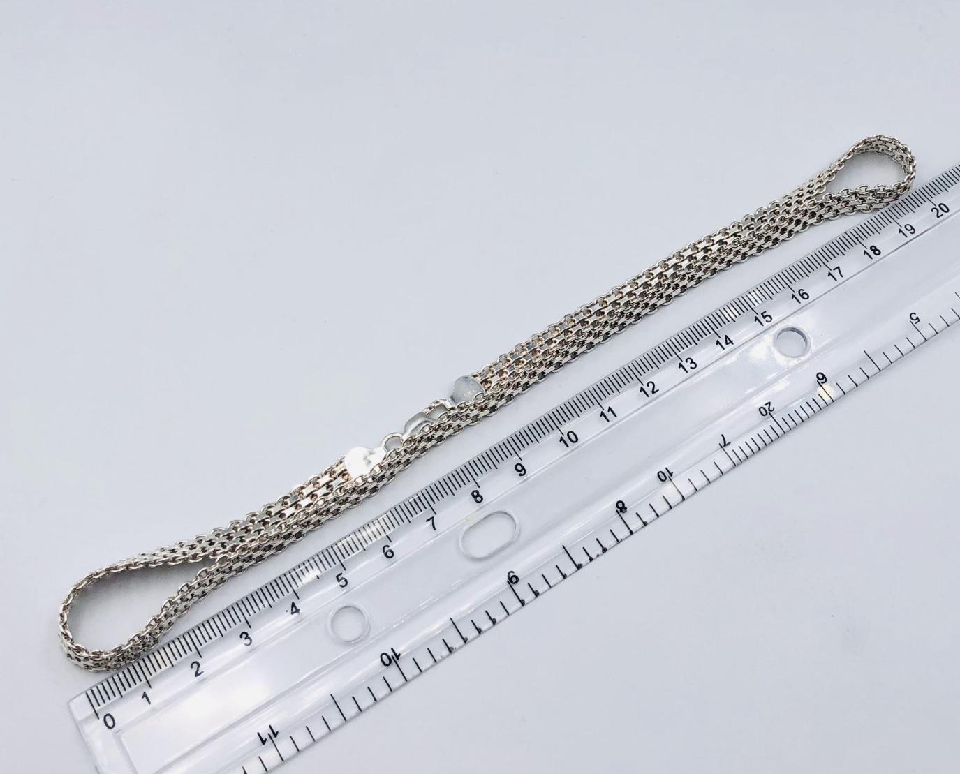 Серебряная цепь с плетением Фантазийное (33721656) 1