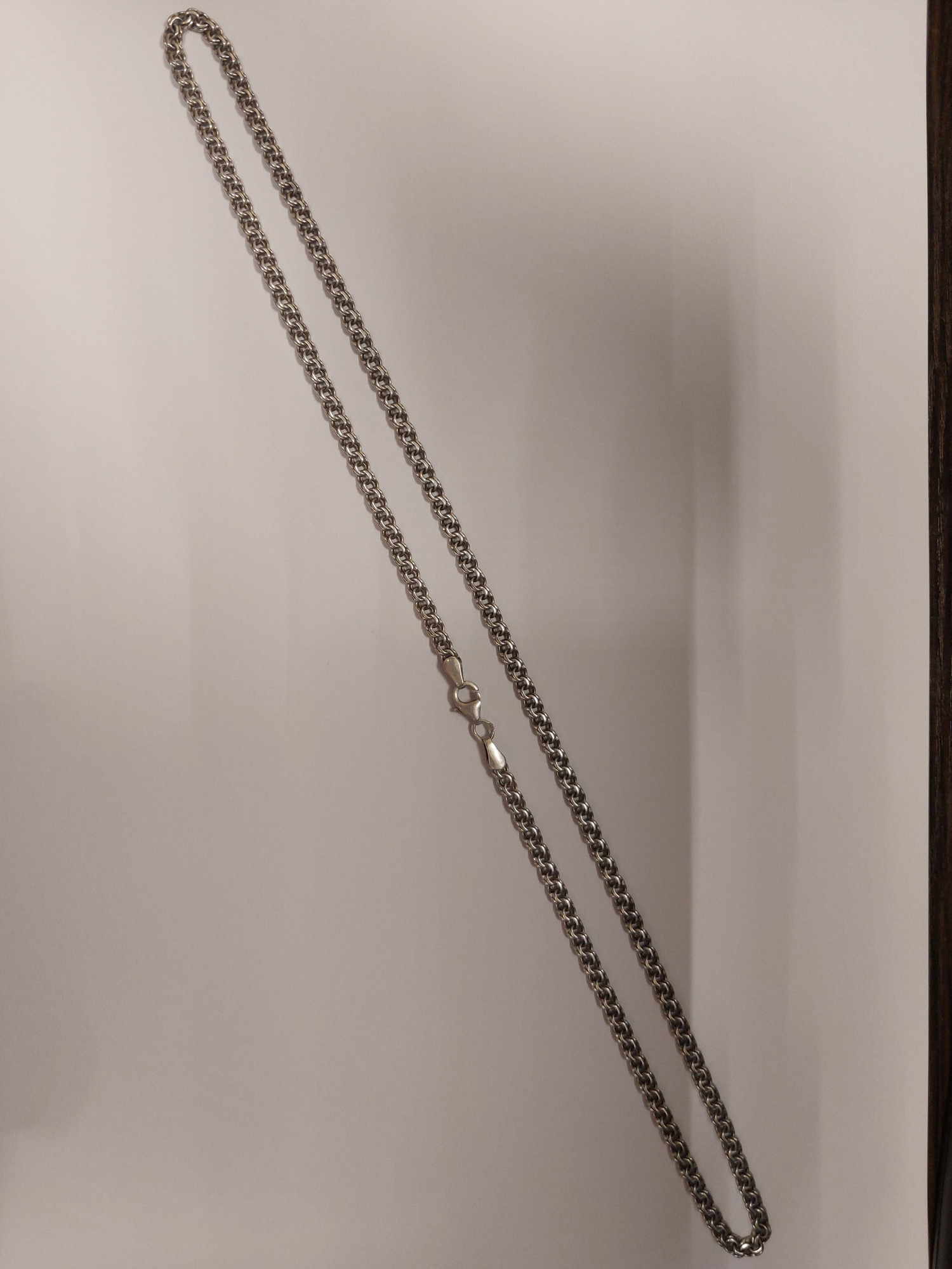 Серебряная цепь с плетением Бисмарк (33938408) 2