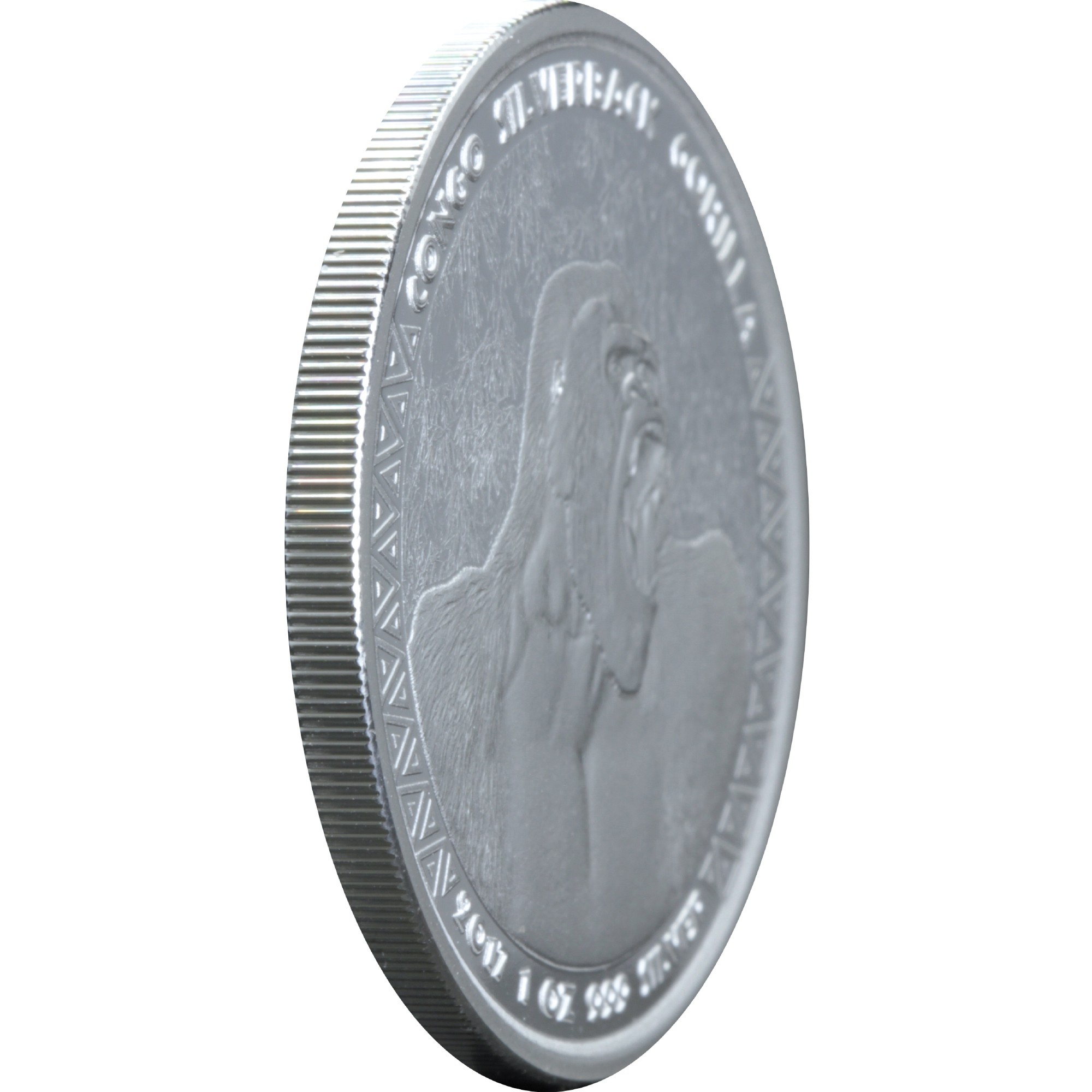 Серебряная монета 1oz Сильвербэк Горилла 5000 франков КФА 2017 Конго (29127401) 2