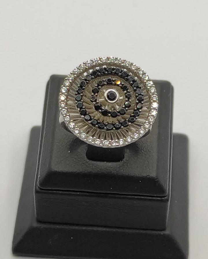 Серебряное кольцо с цирконием (33769462) 5