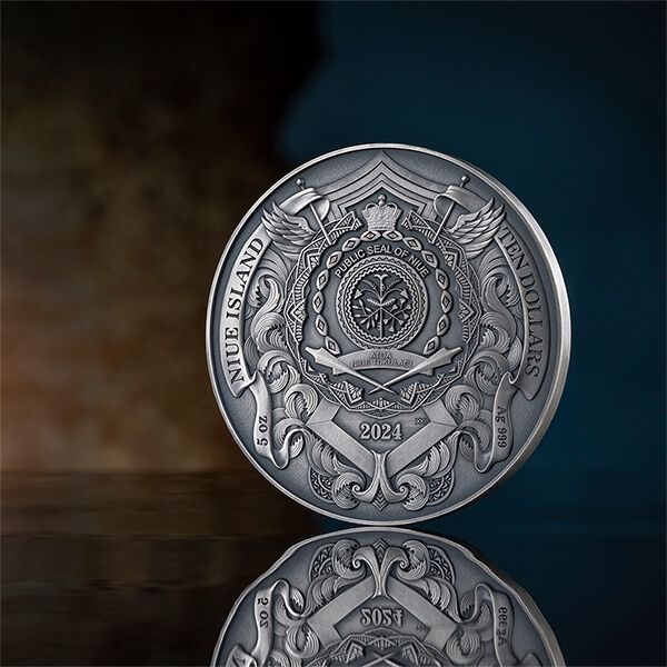 Срібна монета 5oz Святий Михаїл Покровитель Києва 10 доларів Ніуе 2024 (33199044) 13