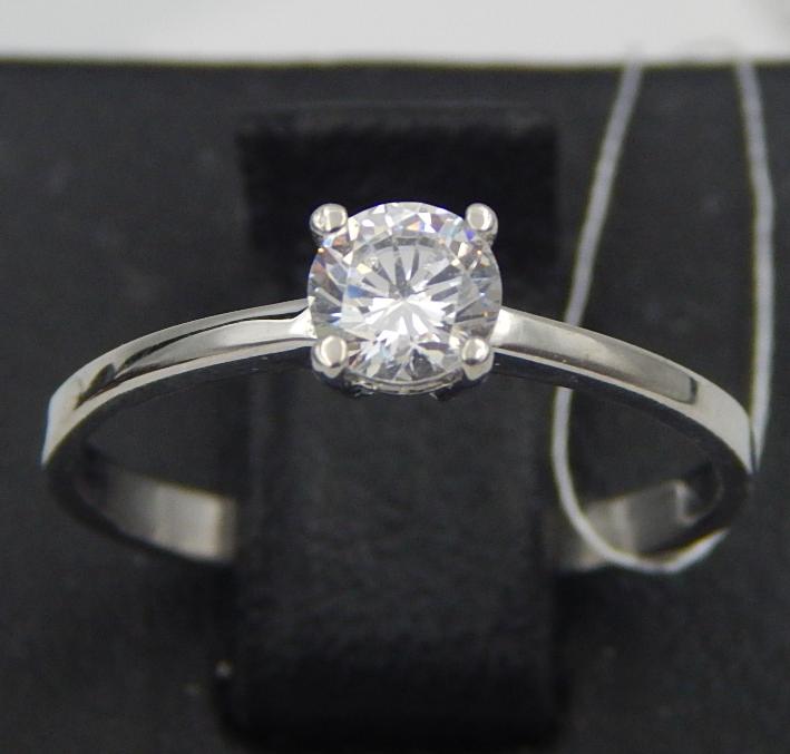 Серебряное кольцо с цирконием (30853551) 0