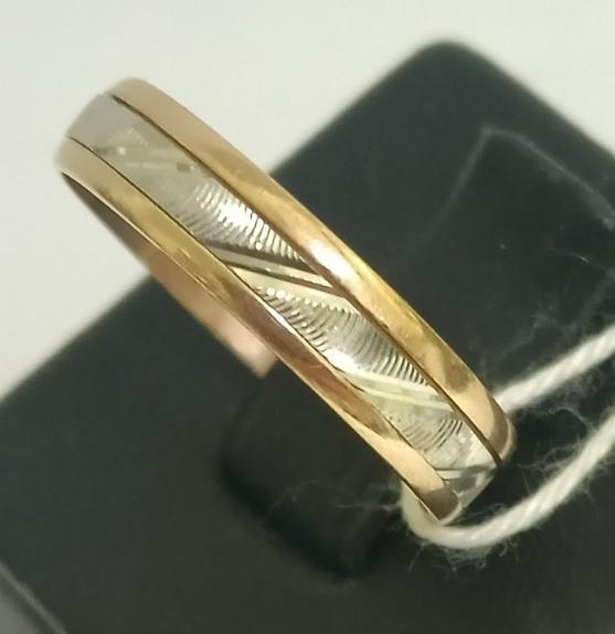 Обручальное кольцо из красного и белого золота (32575323) 3