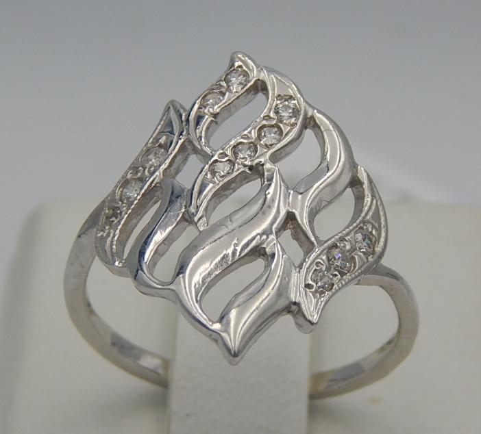 Серебряное кольцо с цирконием (30509075) 0