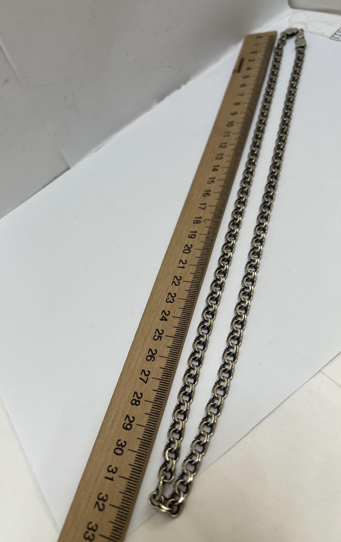 Серебряная цепь с плетением Бисмарк (33908010) 1