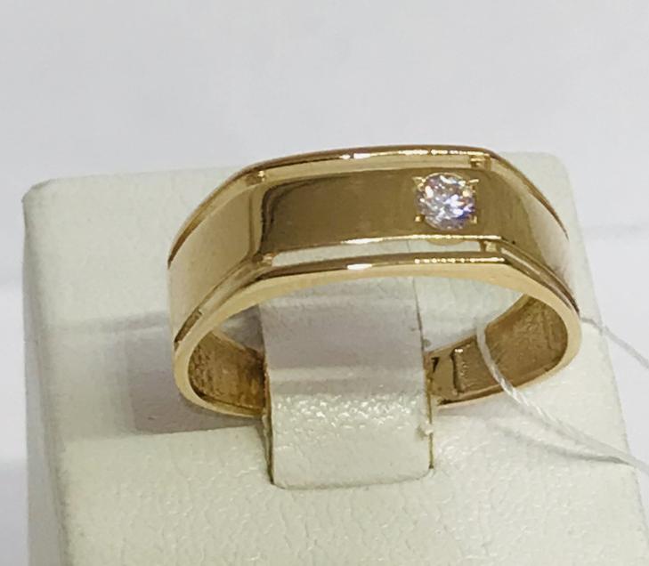Перстень из красного золота с цирконием (30441755) 2