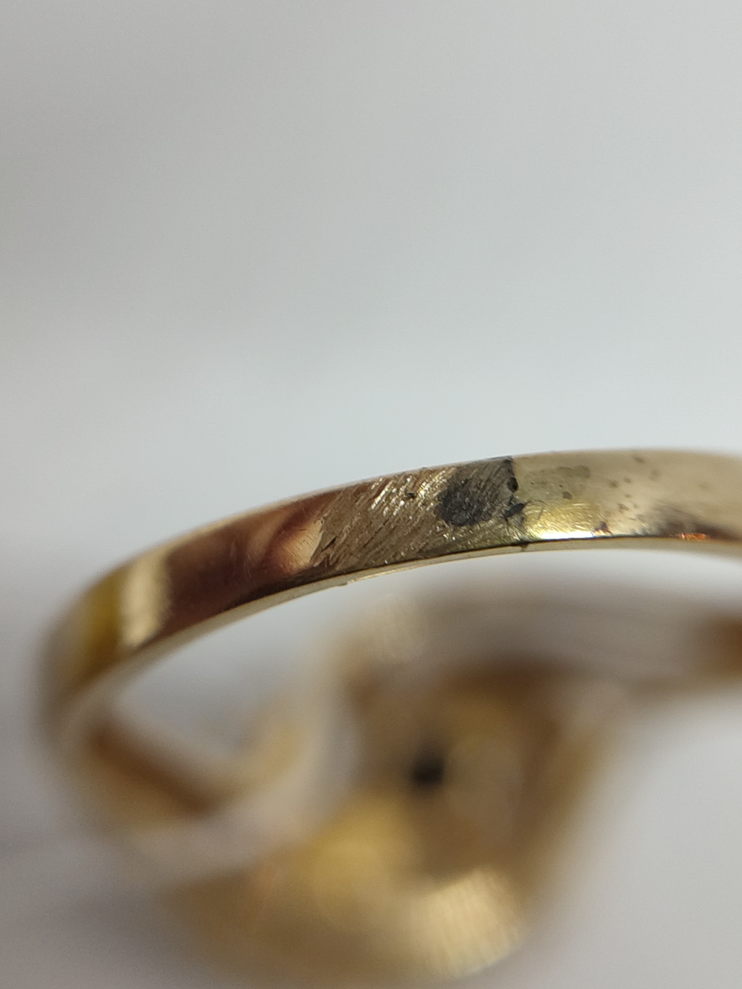 Каблучка з жовтого золота з сапфіром і діамантом (-ми) (28543362) 9
