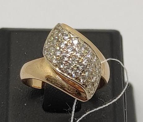 Перстень з червоного та білого золота з цирконієм (32636584) 5