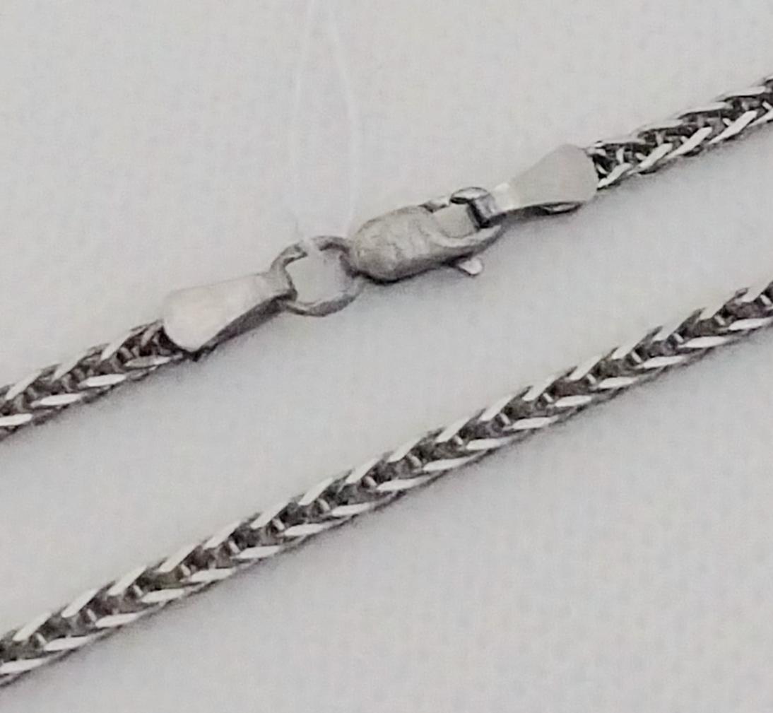 Серебряная цепь с плетением Колосок (33340124) 0